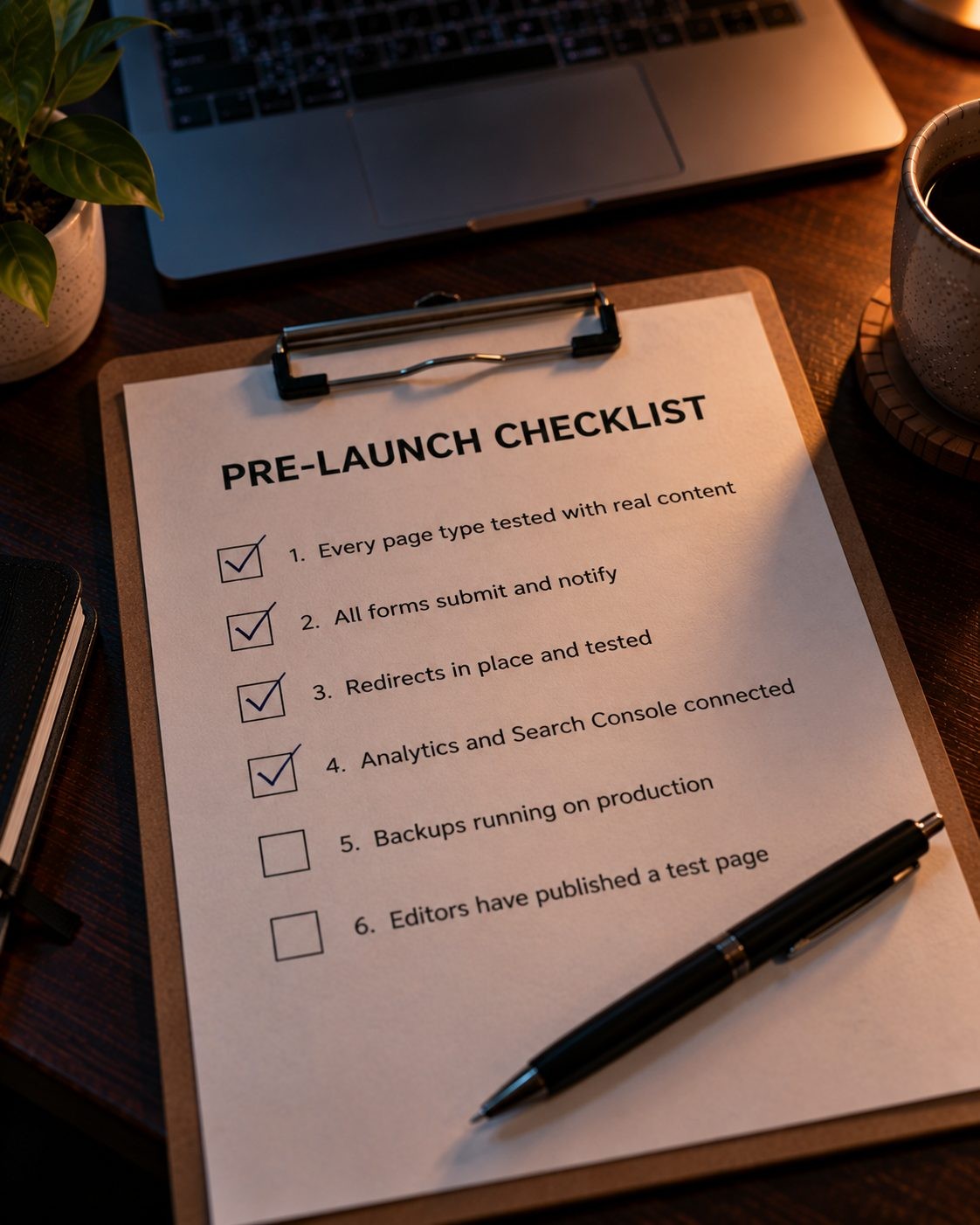 Six-item pre-launch checklist for a custom WordPress theme Six-item pre-launch checklist for a custom WordPress theme
