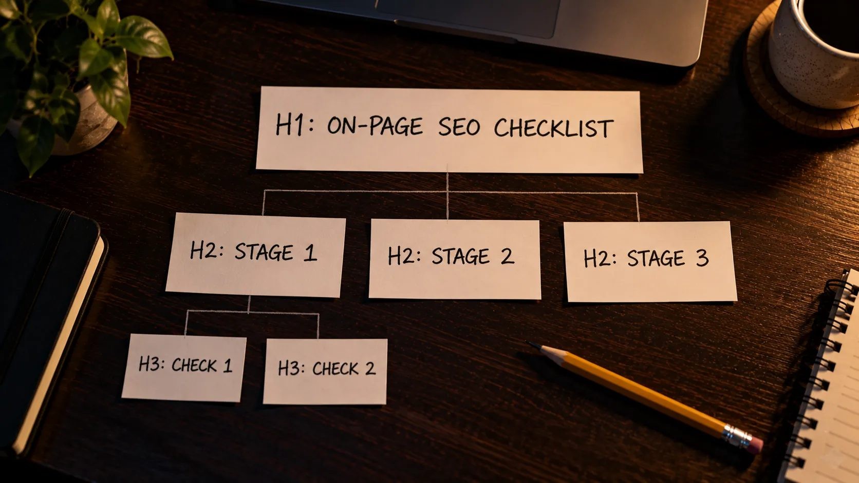 Heading structure of a page: one H1 with H2 and H3 subheadings