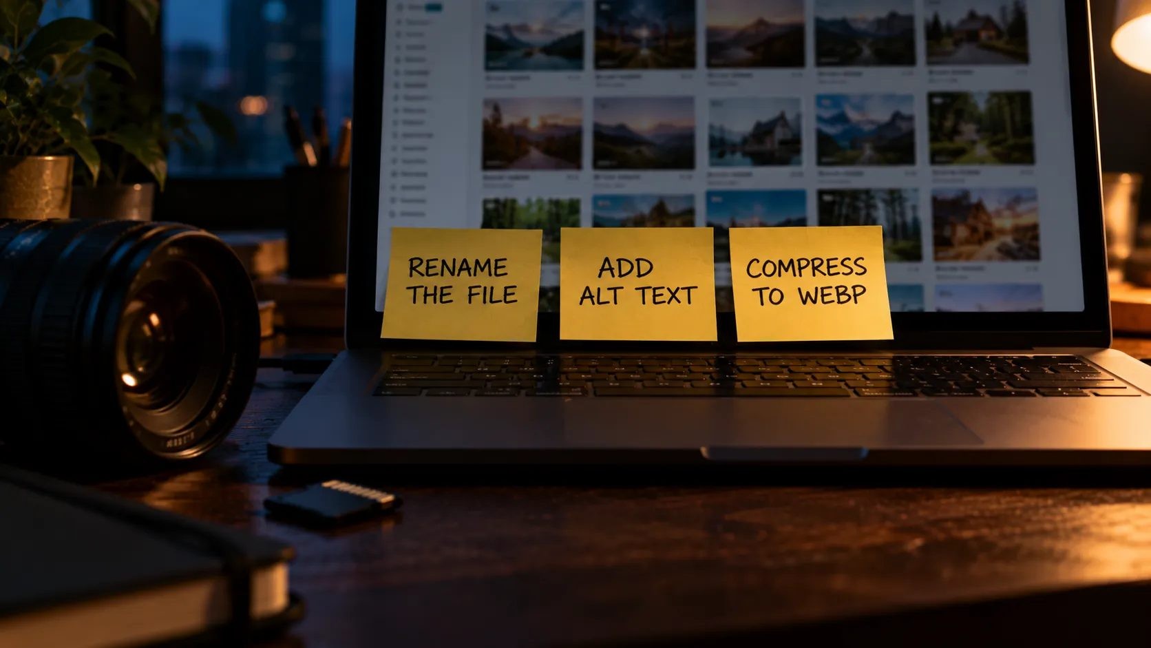 Image SEO: a descriptive file name and alt text