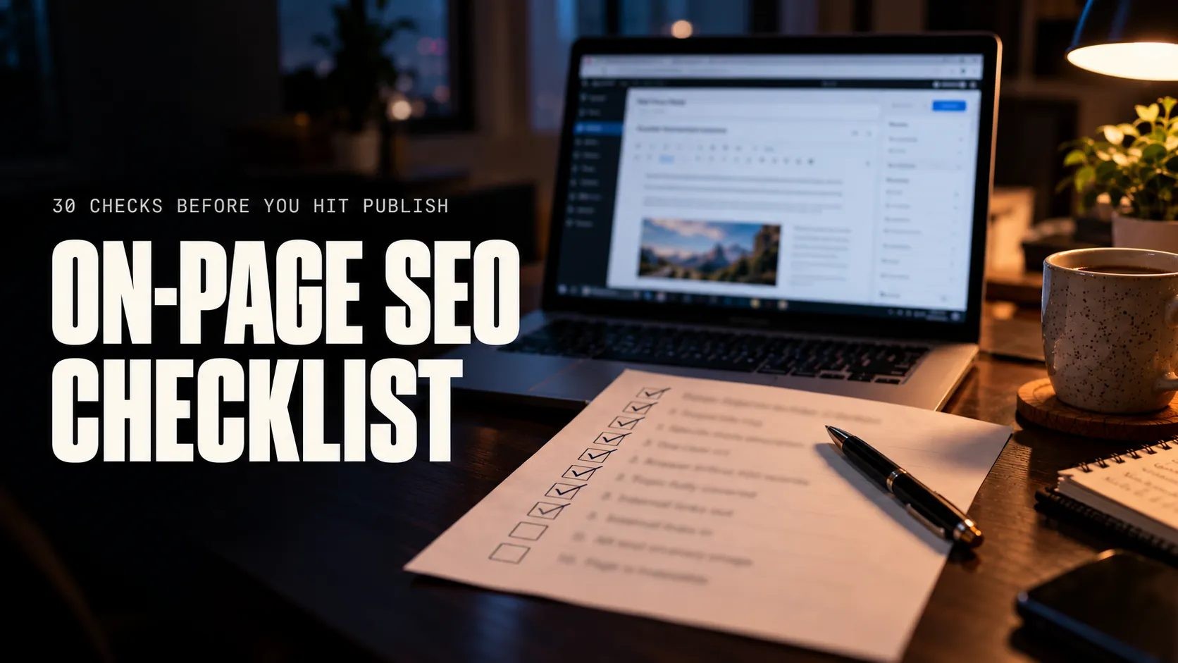 On page seo checklist featured