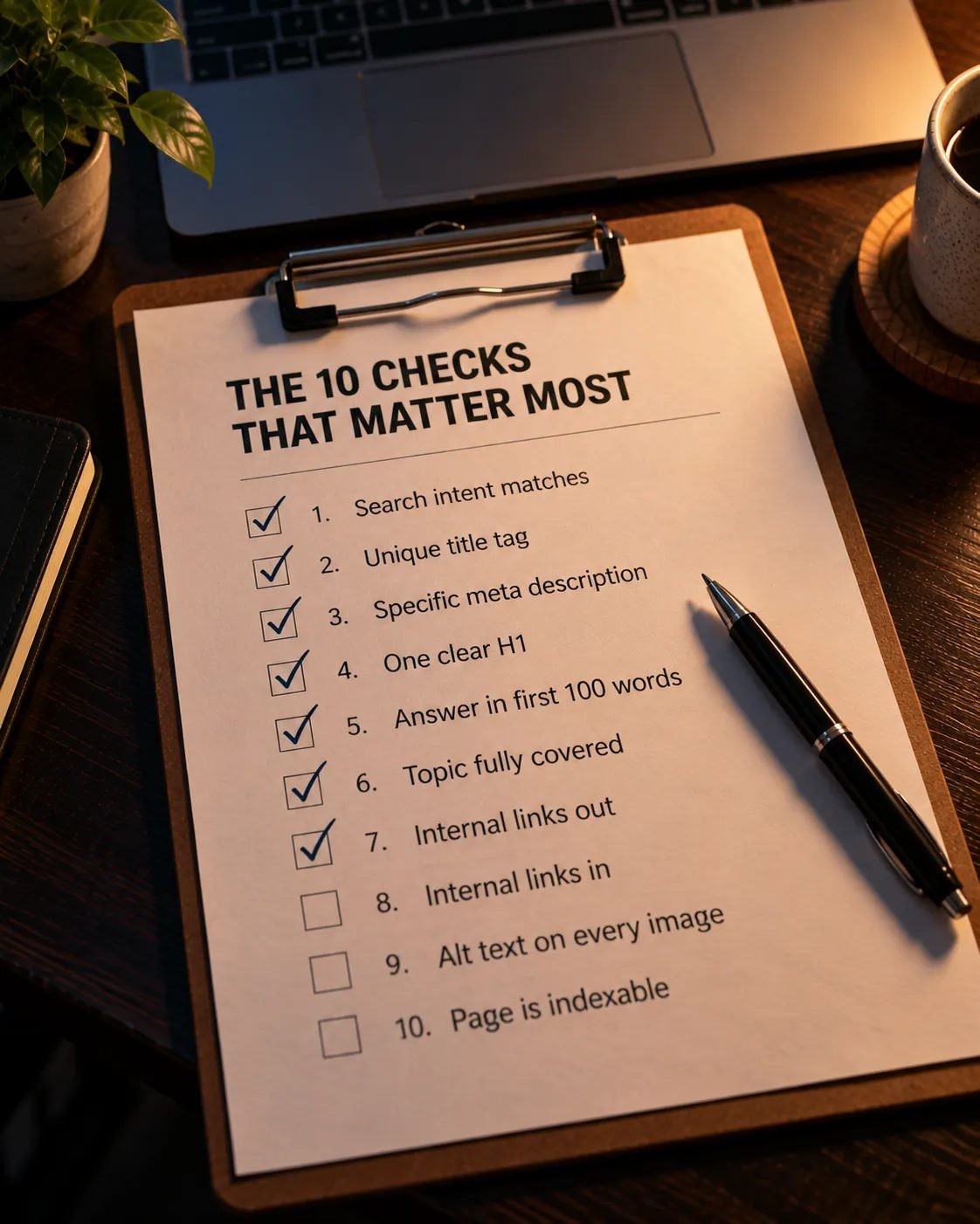 The 10 on-page SEO checks that matter most
